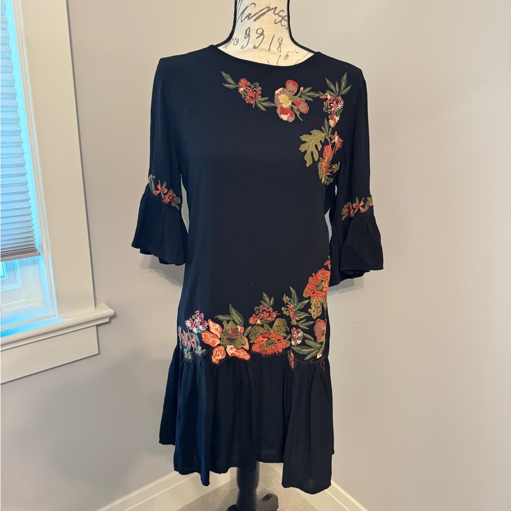 Velvet by Graham and Spencer embroidered dress.